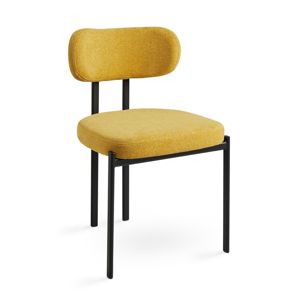 Otis Dining Chair: Mustard Fabric